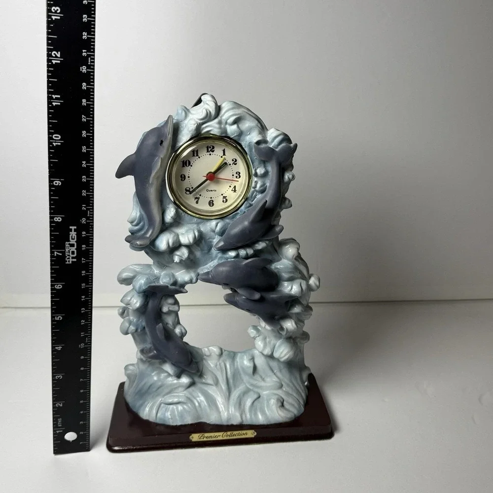 Dolphin Pendulum Clock Polyresin Premier Collection‎ Quartz Table Clock